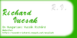 richard vucsak business card